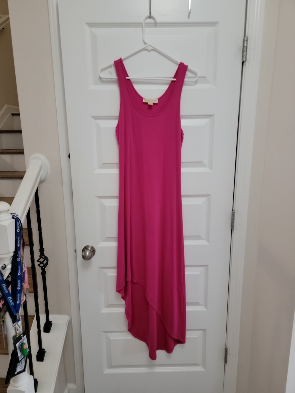 Michael Kors Asymmetrical Dress Sleeveless Vacation Cruise Pink Rose Small